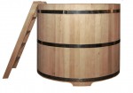 Купель для бани и сауны *Сибирь* круглая, диаметр 150 см, высота 100 см, кедр