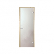 Дверь Harvia STG 7х19 для бани и сауны  сатин - сосна (70х190)