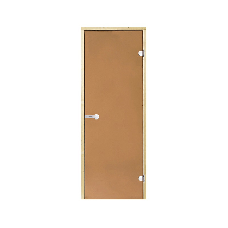 Дверь Harvia STG 8х21 для бани и сауны  бронза - сосна (80х210)